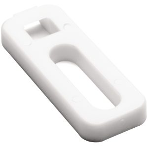 Cable tie mount for hole (oval), Wmax=5.0mm, ?5.0 x 19.0 mm, #10 (M5) Screw, white, 100pcs.