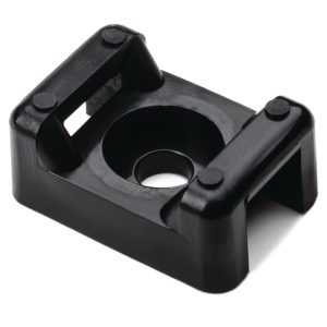 Cable tie mount for screw fixation, Wmax=7.9mm, ?4.6 mm, #8 (M4) Screw, black, 1000pcs.