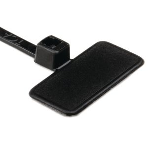 Identification cable tie tamper-evident, 110.0x20.6mm, ⌀1.50-22.00mm, black, 100pcs.