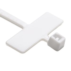 Identification cable tie tamper-evident, 100.0x25.0mm, ⌀4.8-19.0mm, white, 100pcs.