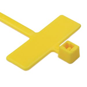 Identification cable tie tamper-evident, 100.0x25.0mm, ⌀4.8-19.0mm, yellow, 200pcs.