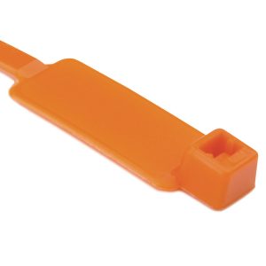 Identification cable tie tamper-evident, 203.2x28.0mm, ⌀9.5-44.5mm, orange, 1000pcs.