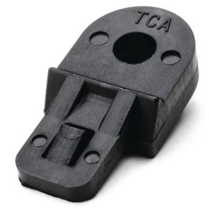 Cable tie mount for screw fixation, Wmax=12.5mm, ?6.6 mm, #1/4" (M6) Screw, black, 100pcs.