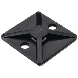Cable tie mount for adhesive use, Wmax=5.4mm, ?4.6 mm, Adhesive, black, 100pcs.