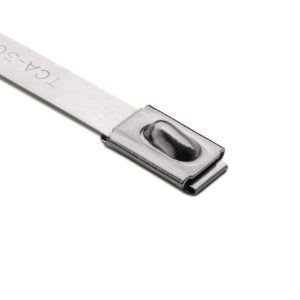 Stainless steel cable tie, ball bearing lock, 362x7.9mm, ?17.0-102mm, metal, 50pcs.