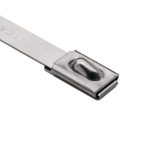 Stainless steel cable tie, ball bearing lock, 362.0x7.9mm, ⌀12.0-102.0mm, metal, 50pcs.