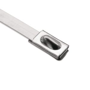 Stainless steel cable tie, ball bearing lock, 362.0x4.6mm, ?12.0-102.0mm, metal, 100pcs.