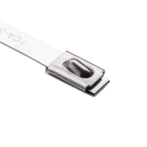 Stainless steel cable tie, ball bearing lock, 521x7.9mm, ⌀17.0-152mm, metal, 50pcs.