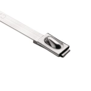 Stainless steel cable tie, ball bearing lock, 521x4.6mm, ?12-152mm, metal, 100pcs.