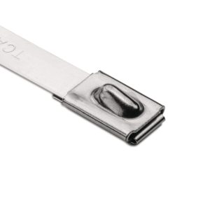 Stainless steel cable tie, ball bearing lock, 681x7.9mm, ⌀17.0-203mm, metal, 50pcs.