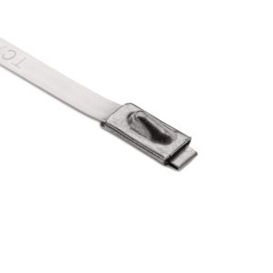 Stainless steel cable tie, ball bearing lock, 685.0x4.6mm, ?12.0-203.0mm, metal, 100pcs.