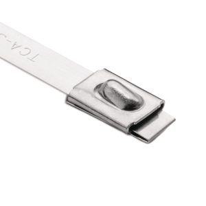 Stainless steel cable tie, ball bearing lock, 838x7.9mm, ⌀17.0-254mm, metal, 50pcs.