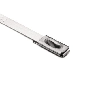 Stainless steel cable tie, ball bearing lock, 127.0x4.6mm, ?12.0-25.0mm, metal, 100pcs.