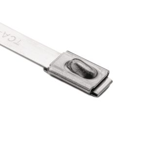 Stainless steel cable tie, ball bearing lock, 201.0x7.9mm, ⌀17.0-50.0mm, metal, 50pcs.