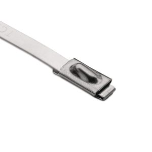 Stainless steel cable tie, ball bearing lock, 201.0x4.6mm, ?12.0-50.0mm, metal, 100pcs.