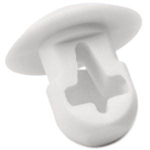 Cable tie mount for hole (round), Wmax=5.0mm, T=3.2mm, ?6.25 - 6.55 mm, white, 1000pcs.