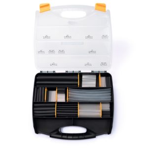 Heat Shrinkable Tubing 3:1 with adhesive liner Kit black and transparent