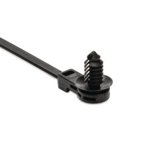Fixing tie for hole (round), outside serrated, ⌀2.0-50.0mm, black, 500pcs.