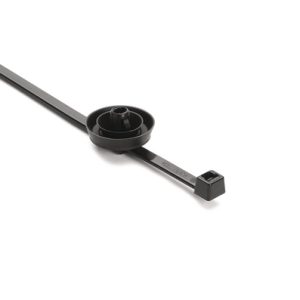 Fixing tie for hole (round), inside serrated, ?3.0-50.0mm, black, 4000pcs.