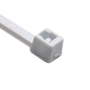 Cable tie inside serrated, 100.0x2.5mm, ?1.5-22.0mm, white, 1000pcs.