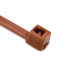 Cable tie inside serrated, 100.0x2.5mm, ?1.5-22.0mm, brown, 1000pcs.