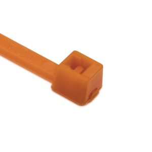 Cable tie inside serrated, 100.0x2.5mm, ?1.5-22.0mm, orange, 1000pcs.