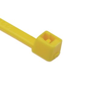 Cable tie inside serrated, 100.0x2.5mm, ?1.5-22.0mm, yellow, 1000pcs.