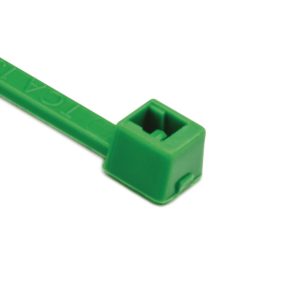 Cable tie inside serrated, 100.0x2.45mm, ?1.5-22.0mm, green, 100pcs.