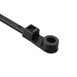 Fixing tie for screw fixation, inside serrated, ?1.5-20.0mm, black, 1000pcs.