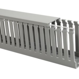 Wiring duct, wide fingers, 50x50mm, L=2m, grey, 48m