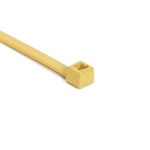 Cable tie inside serrated detectable, 380.0x4.7mm, ?1.5-110.0mm, yellow, 100pcs.