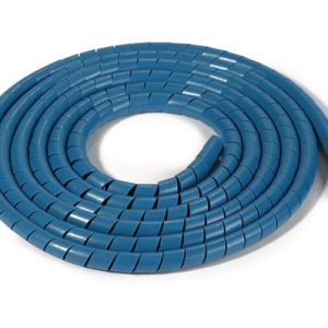 Spiral wrap, nom?1.5mm, ?1.6-8mm, -60 ?C to +80 ?C, intermittent +120 ?C, blue, 30m