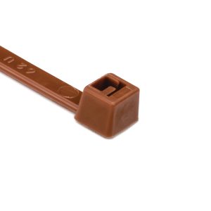 Cable tie inside serrated, 390.0x4.8mm, ⌀1.5-110.0mm, brown, 100pcs.