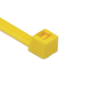 Cable tie inside serrated, 390.0x4.8mm, ⌀1.5-110.0mm, yellow, 100pcs.