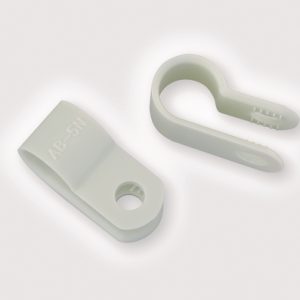 P-clamp closed, Dmax=7.5mm, ?4.3 mm, beige, 50pcs.