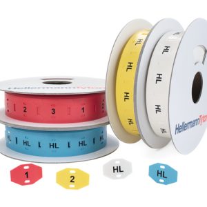 Cable tag, ladder-style, thermal transfer print, 41.5x27.0mm, black, box=1000pcs.