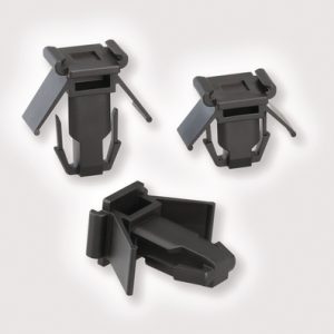 Connector clip, black, 100pcs.