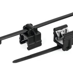 Fixing tie for edge, inside serrated, ?1.0-45.0mm, black, 500pcs.