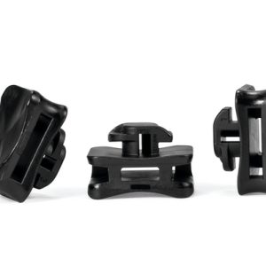 Aluminium frame mount for Bosch Rexroth/MayTec, W=8.0mm, T=2.2mm, black, 25pcs.