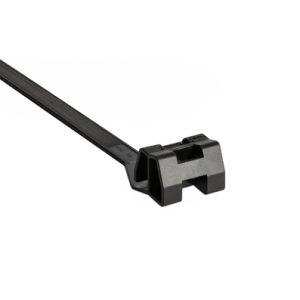 Cable tie outside serrated for direct fixation, 270.0x12.7mm, ?70.0mm, black, 500pcs.