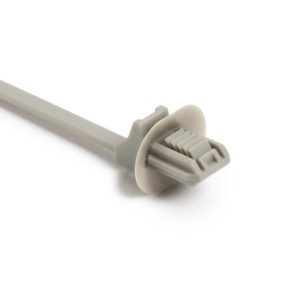 Fixing tie for hole (oval), outside serrated, ?1.5-35.0mm, grey, 500pcs.