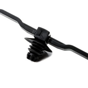Bundling clip for hole (round), L=54.0mm, black, 500pcs.