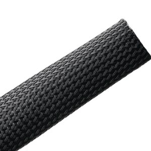 Braided sleeving, nom⌀50.8mm, ⌀38.1-88.9mm, black, 15.24m