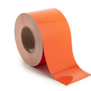 Label, weather resistant/chemical resistance, orange, thermal transfer print, 101.6mm, 76.20m