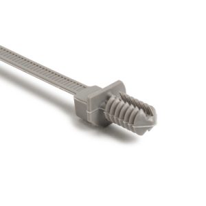 Fixing tie for hole (round), inside serrated, ⌀1.6-50.8mm, grey, 1000pcs.