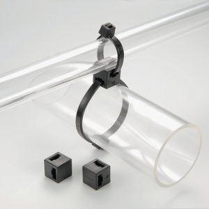 Cable tie mount, Wmax=8mm, black, 100pcs.