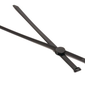 Fixing tie, inside serrated, ?15.0-98.0mm, black, 500pcs.