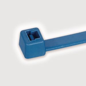 Cable tie inside serrated detectable, 100.0x2.5mm, ?4.0-22.0mm, blue, 100pcs.