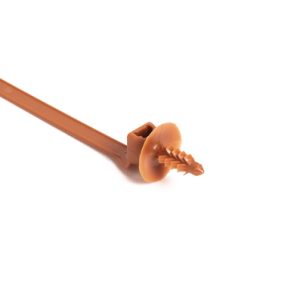 Fixing tie for hole (round), outside serrated, ⌀2.0-50.0mm, brown, 500pcs.