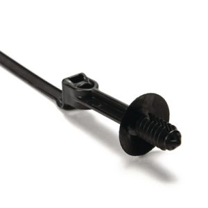 Fixing tie for hole (round), outside serrated, ⌀2.0-50.0mm, black, 500pcs.